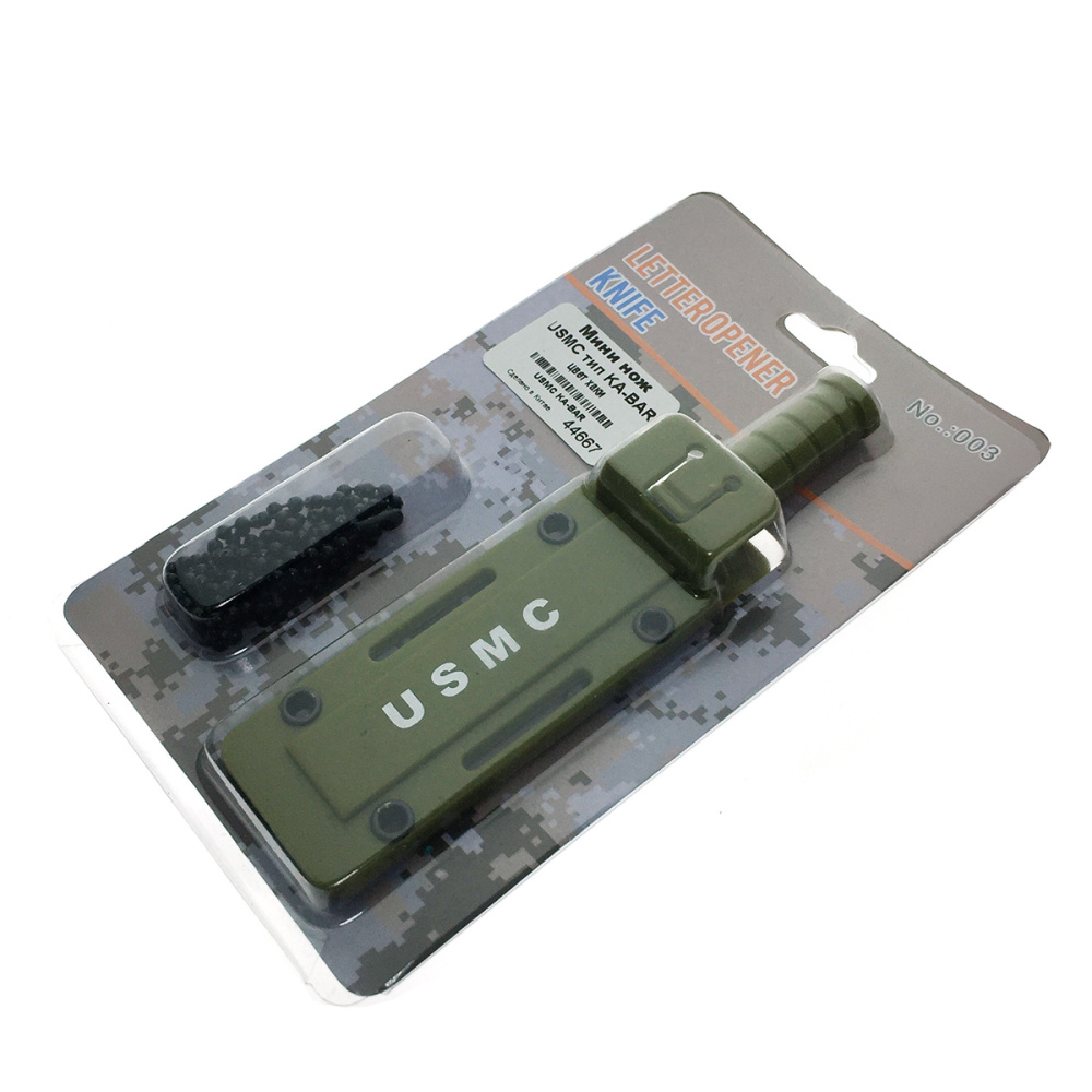 картинка Мини - нож USMC тип KA-BAR, цвет хаки 