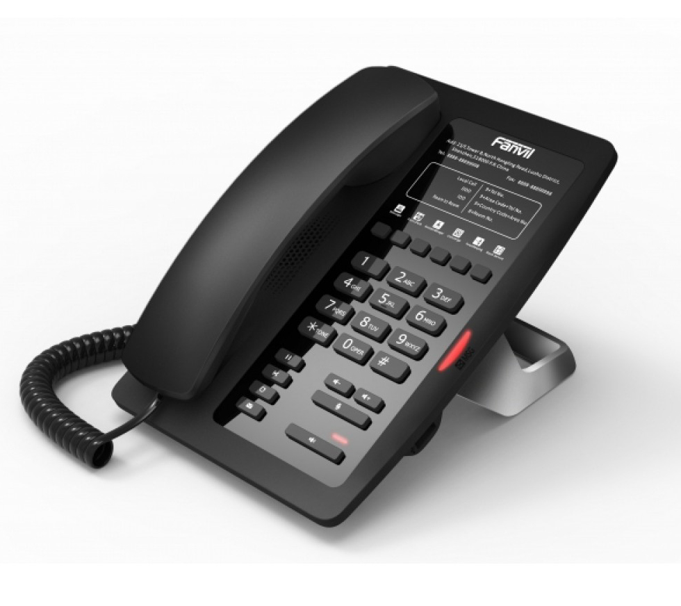 картинка Гостиничный IP телефон Fanvil H3, 2 порта, без дисплея 