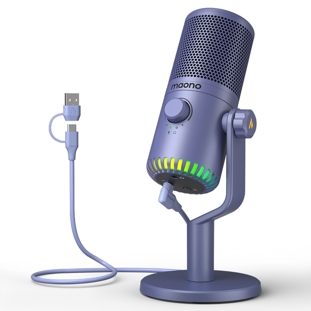 картинка Микрофон MAONO, модель DM30, фиолетовый 