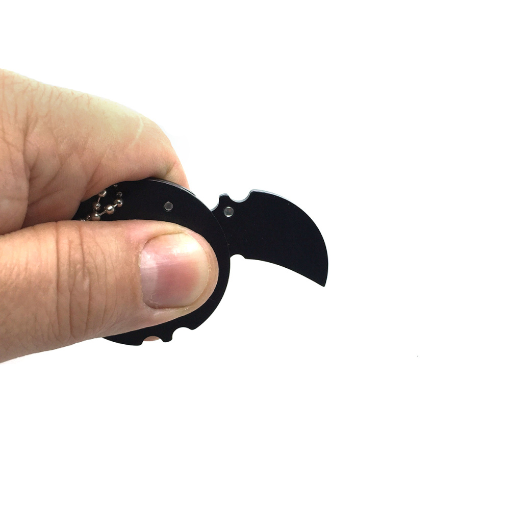 картинка Брелок Мини - нож Коготь складывающийся круглый, цвет черный 