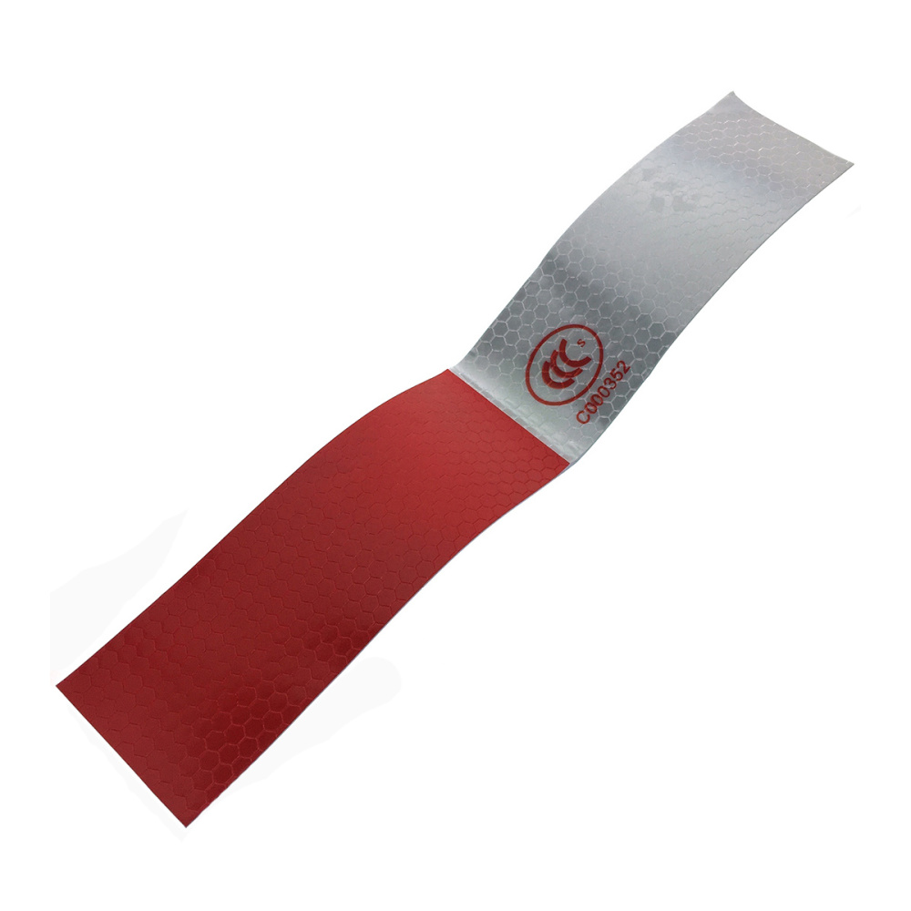 картинка Светоотражающая наклейка 5х30см, красно-белая 